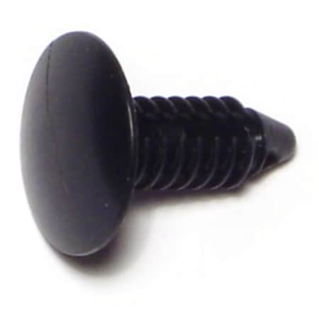 Midwest Fastener 1/4" x 0.8" Black Plastic Hole Flex Retainers 35PK 69165